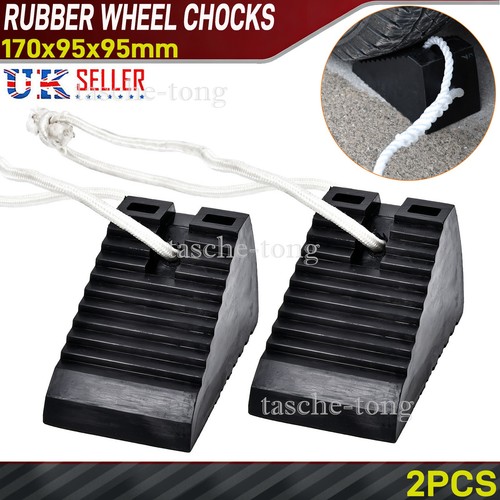 Rubber wheel chocks - rubber, heavy