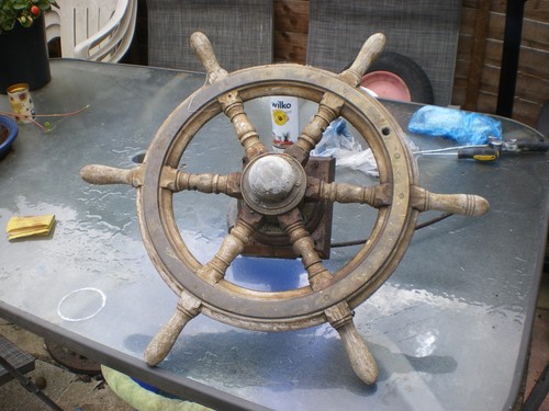 Vintage wood and - wood, brass