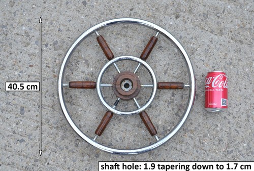 Vintage boat wheel - boat, yacht
