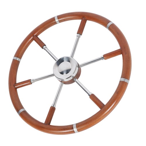 Wood boat steering wheel - boat,
