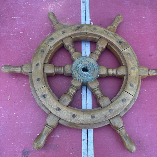 Nautical wooden ship - wooden, wheel